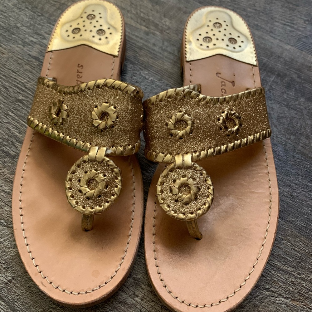 EUC GOLD GLITTER Jack Rogers